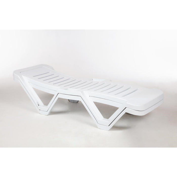 Polypropylene Sun Loungers White (2 Pack) Resinas Oloy