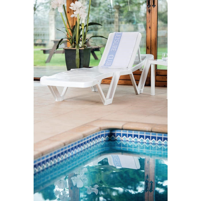 Polypropylene Sun Loungers White (2 Pack) Resinas Oloy