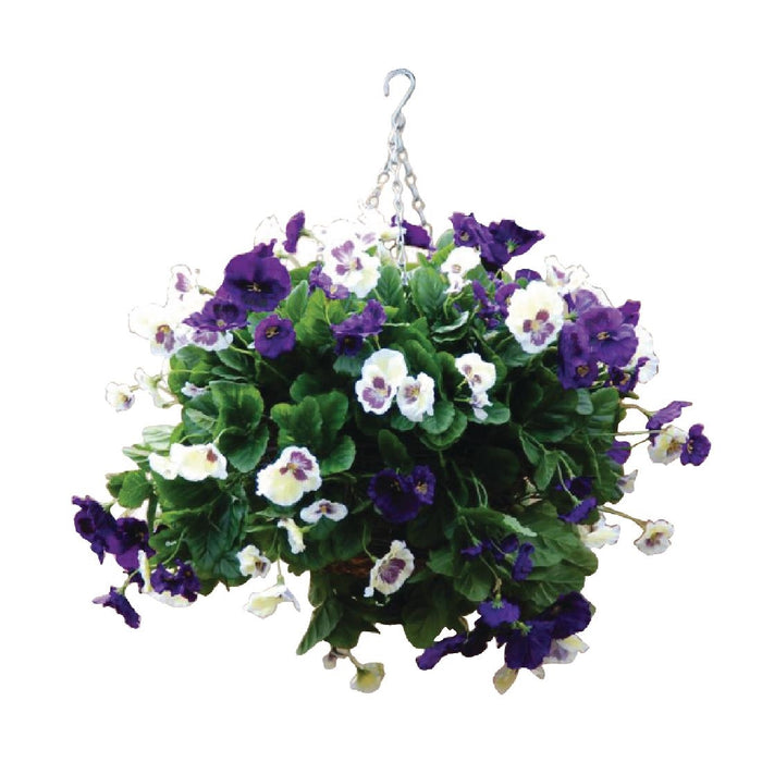 Diameter: 22" (558.8mm). Depth: 16" (406.4mm). Purple and White