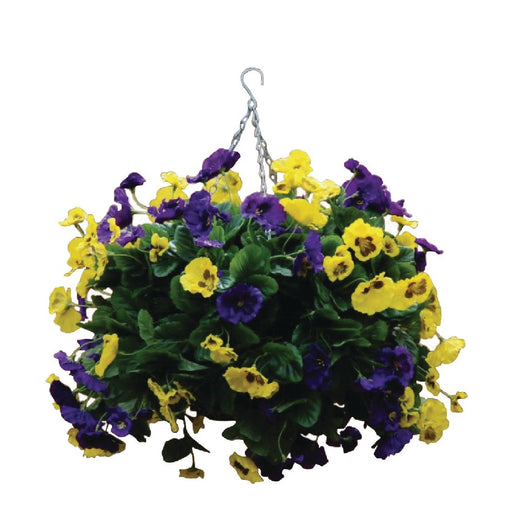 Diameter: 22" (558.8mm). Depth: 16" (406.4mm). Purple and Yellow