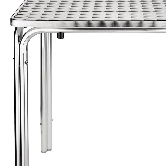 Bolero Steel and Aluminium Square Leg Table 600mm Bolero