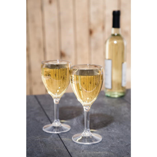 BBP Polycarbonate Wine Glasses 255ml CE Marked at 175ml (12 Pack) BBP