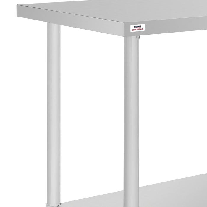 Nisbets Essentials Self Assembly Stainless Steel Table 800 x 600mm Nisbets Essentials