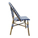 Bolero Parisian Style Rattan Side Chair Blue (2 Pack) Bolero