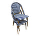 Bolero Parisian Style Rattan Side Chair Blue (2 Pack) Bolero