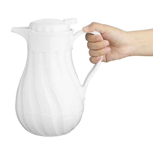 Olympia Insulated Swirl Jug White 1.2Ltr Olympia