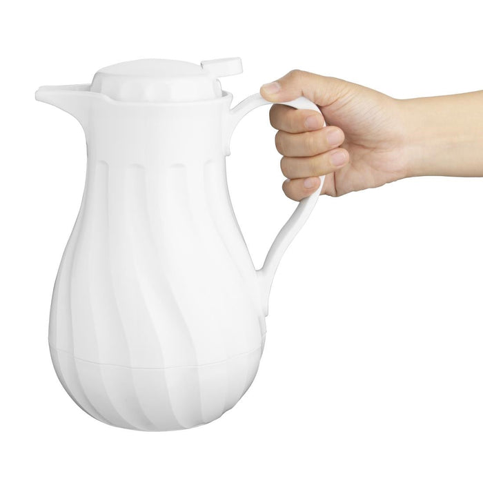 Olympia Insulated Swirl Jug White 1.2Ltr Olympia