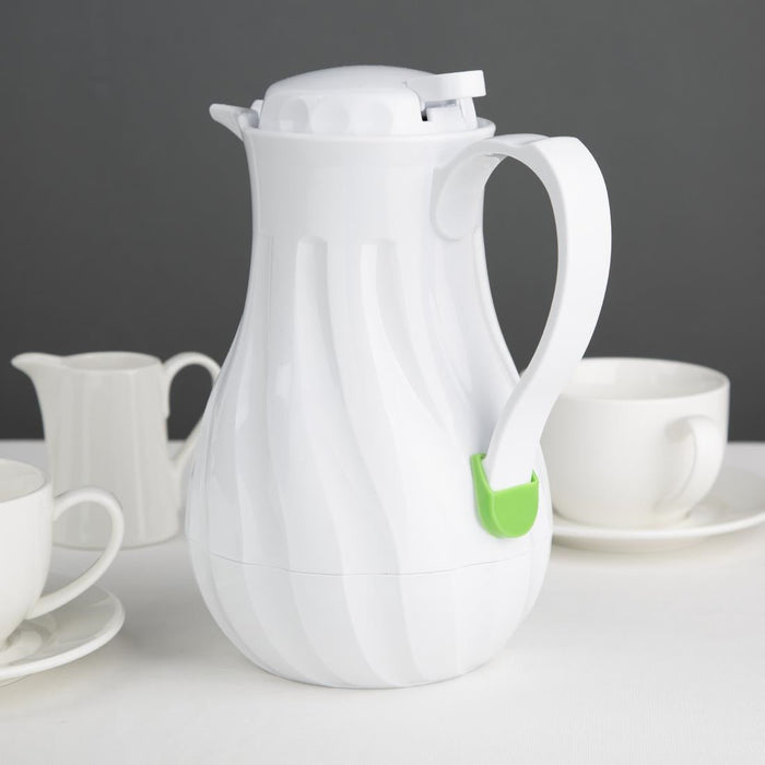Olympia Insulated Swirl Jug White 1.2Ltr Olympia