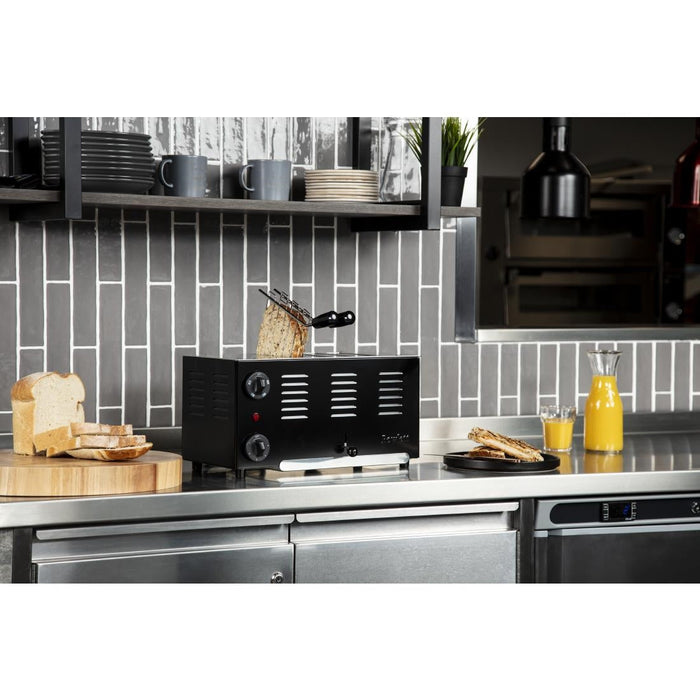 Rowlett Regent 4 Slot Toaster Jet Black with 2x Additional Elements Rowlett