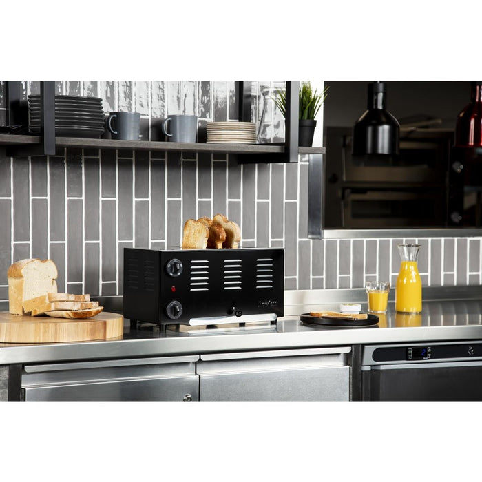 Rowlett Regent 4 Slot Toaster Jet Black with 2x Additional Elements Rowlett