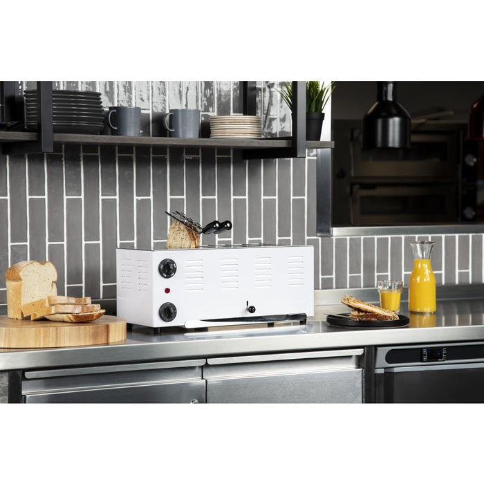 Rowlett Regent 6 Slot Toaster White with 2x Additional Elements Rowlett