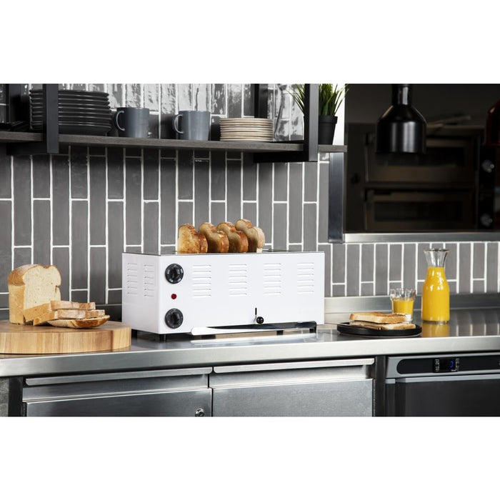 Rowlett Regent 6 Slot Toaster White with 2x Additional Elements Rowlett