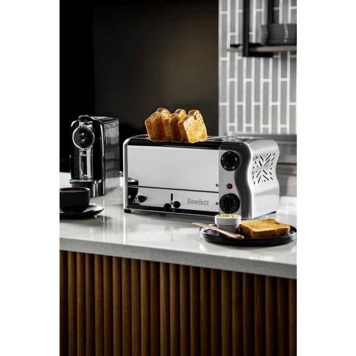 Rowlett Esprit 4 Slot Toaster Chrome w/2x Additional Elements & Sandwich Cage Rowlett