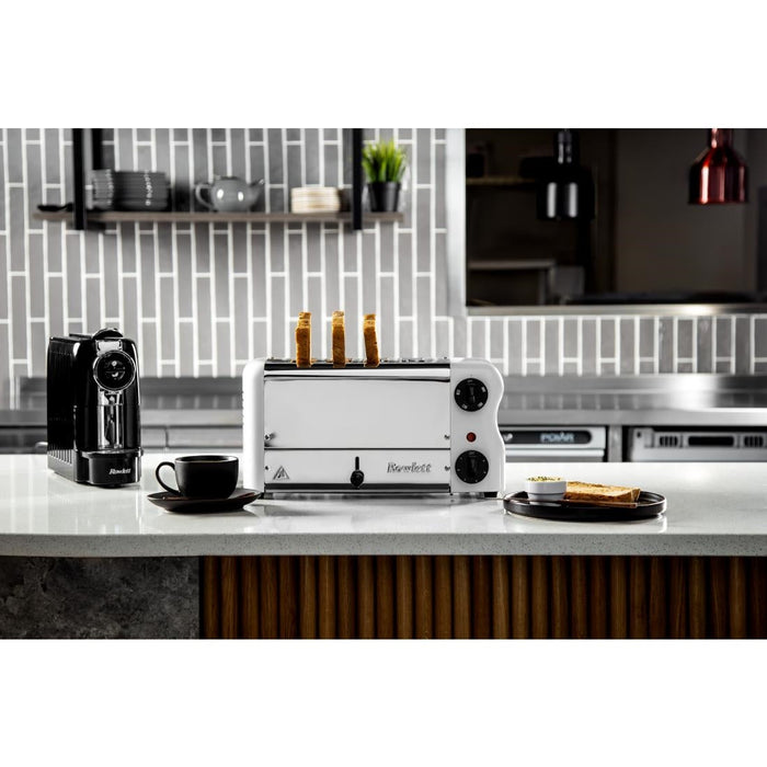 Rowlett Esprit 4 Slot Toaster White w/2x Additional Elements & Sandwich Cage Rowlett