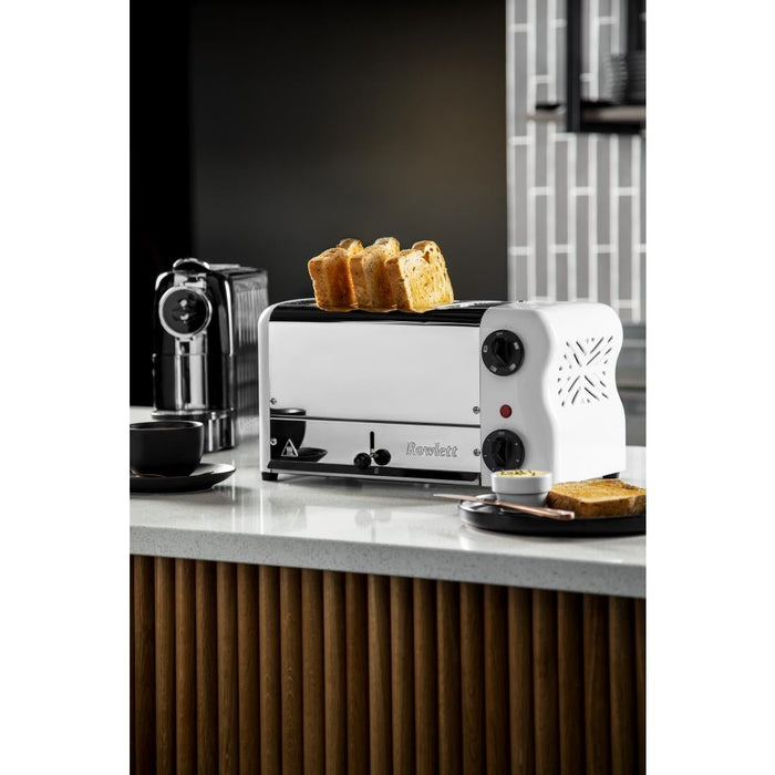 Rowlett Esprit 4 Slot Toaster White w/2x Additional Elements & Sandwich Cage Rowlett