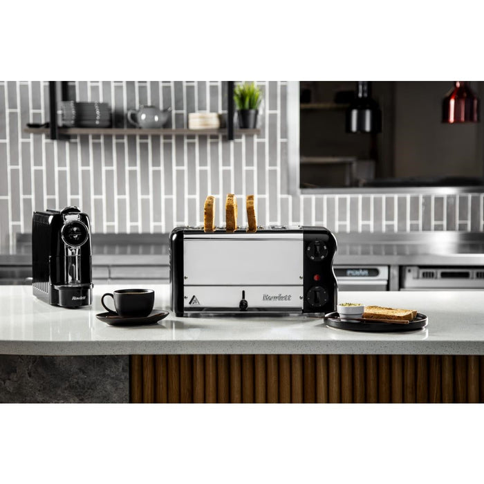 Rowlett Esprit 4 Slot Toaster Jet Black w/2x Additional Elements & Sandwich Cage Rowlett