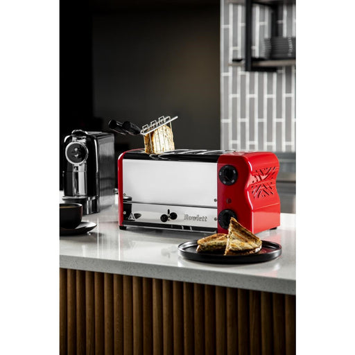 Rowlett Esprit 4 Slot Toaster Traffic Red w/2x Additional Elements & Sandwich Cage Rowlett