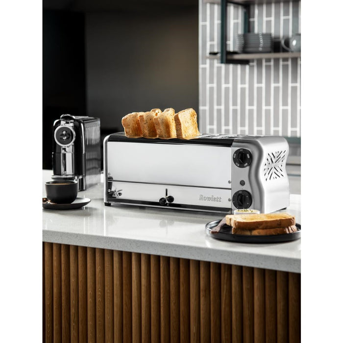 Rowlett Esprit 6 Slot Toaster Chrome w/2x Additional Elements & Sandwich Cage Rowlett