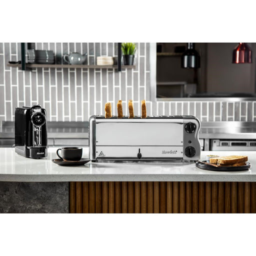 Rowlett Esprit 6 Slot Toaster Chrome w/2x Additional Elements & Sandwich Cage Rowlett