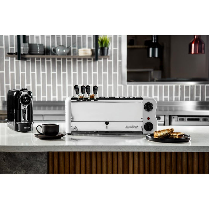 Rowlett Esprit Toaster White 6 Slot w/2x Additional Elements & Sandwich Cage Rowlett