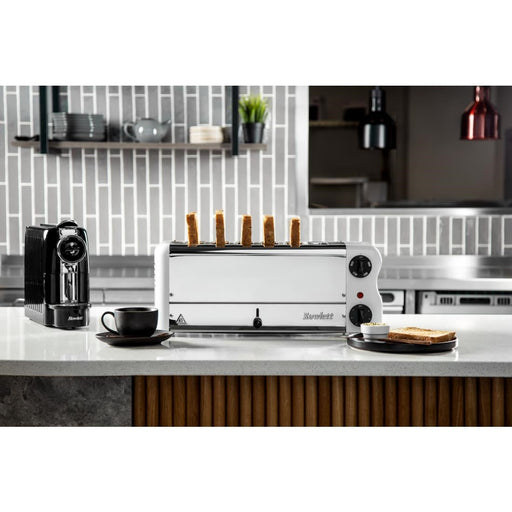 Rowlett Esprit Toaster White 6 Slot w/2x Additional Elements & Sandwich Cage Rowlett
