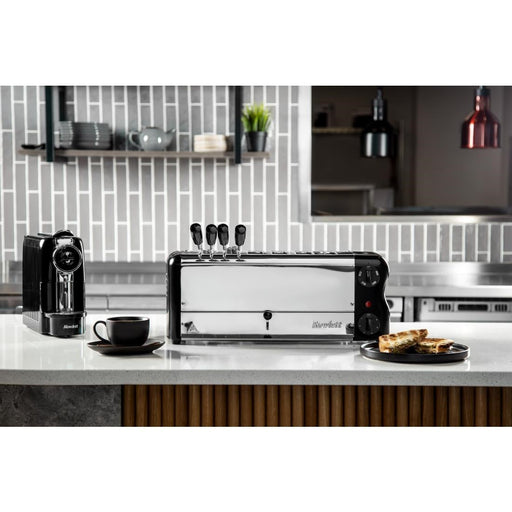 Rowlett Esprit 6 Slot Toaster Jet Black w/2x Additional Elements & Sandwich Cage Rowlett
