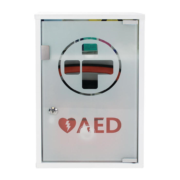 Automated External Defibrillator Alarmed Metal Cabinet Reliance Medical