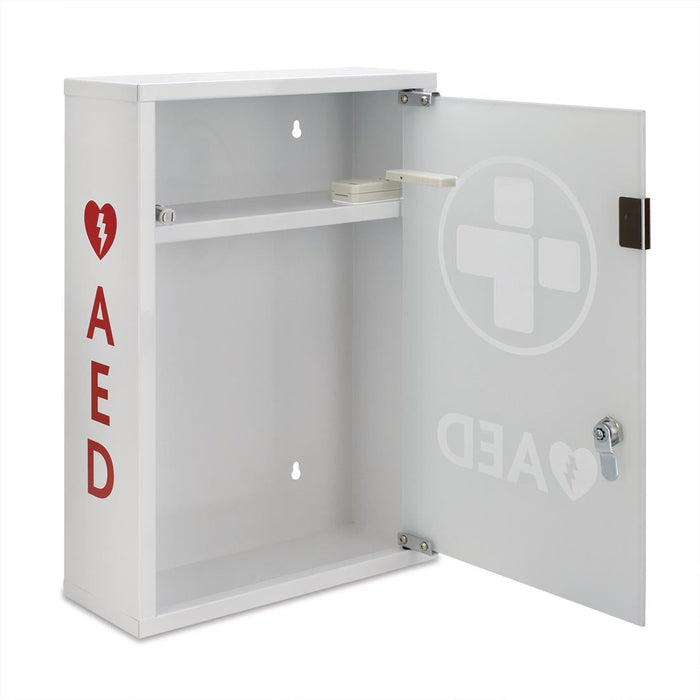 Automated External Defibrillator Alarmed Metal Cabinet Reliance Medical