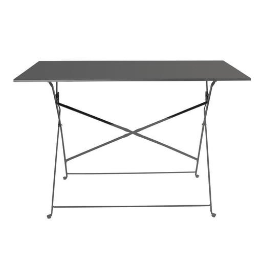 Bolero Perth Black Pavement Style Folding Table Rectangular 1100x700mm Bolero