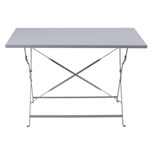 Bolero Perth Grey Pavement Style Folding Table Rectangular 1100x700mm Bolero