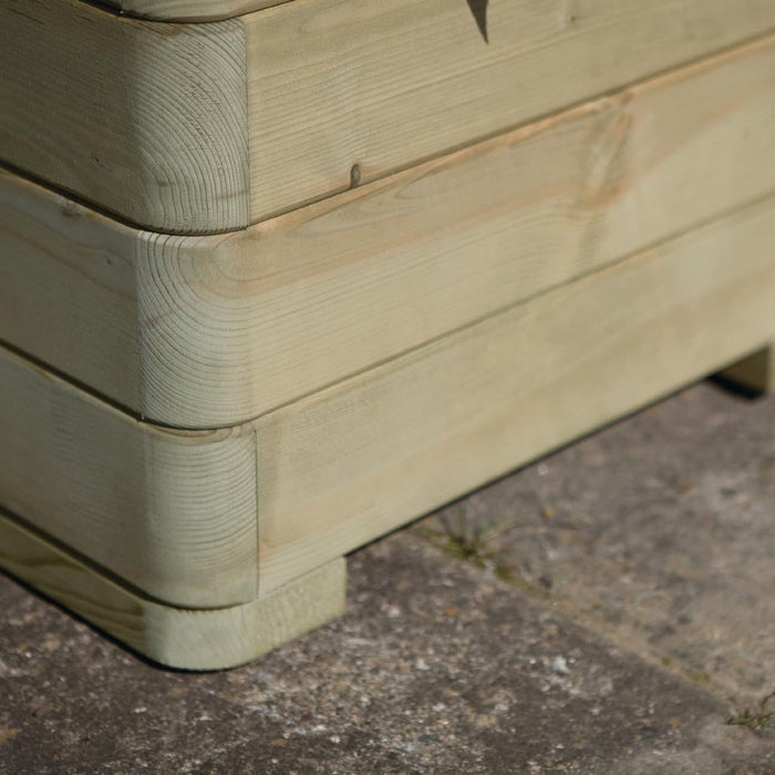 Rowlinson Marberry Layer Square Wooden Planter 50cm Rowlinson