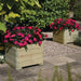 Rowlinson Marberry Layer Square Wooden Planter 50cm Rowlinson