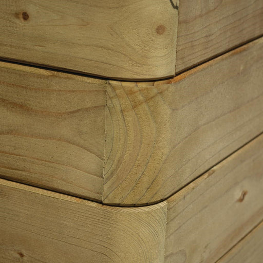 Rowlinson Marberry Layer Planter Rectangular Natural Timber 100cm Rowlinson