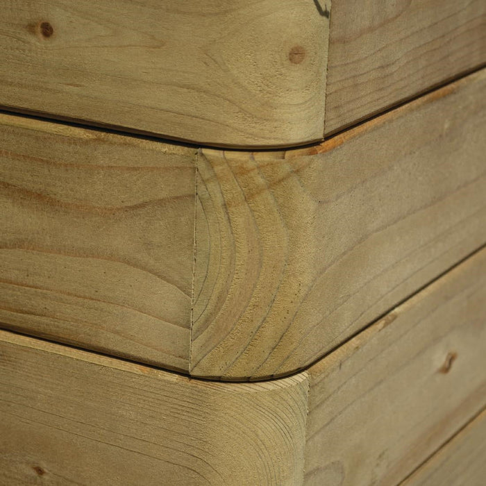 Rowlinson Marberry Layer Planter Rectangular Natural Timber 100cm Rowlinson