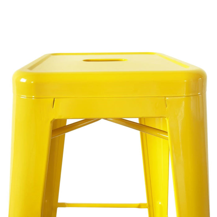 Bolero Bistro Yellow Steel High Stool (4 Pack) Bolero