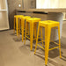 Bolero Bistro Yellow Steel High Stool (4 Pack) Bolero