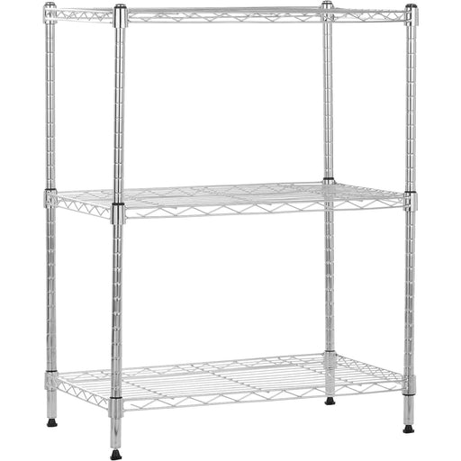 Commercial Shelving unit 3 tier 200kg/shelf Width 1200mm Depth 350mm Chrome wire |  CR1203590A3 Makfry