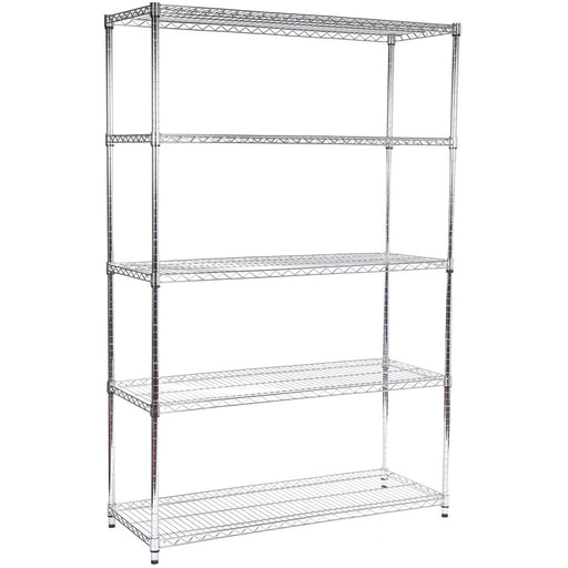 B GRADE Commercial Shelving Unit 5 Tier 1250kg Width 1200mm Depth 450mm Chrome Wire |  AMJ392 B GRADE Makfry