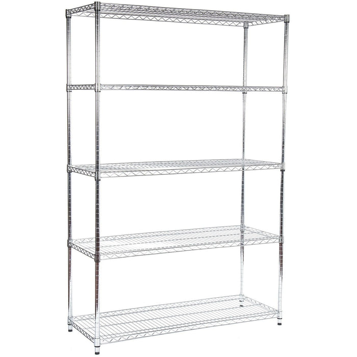 B GRADE Commercial Shelving Unit 5 Tier 1250kg Width 1200mm Depth 450mm Chrome Wire |  AMJ392 B GRADE Makfry