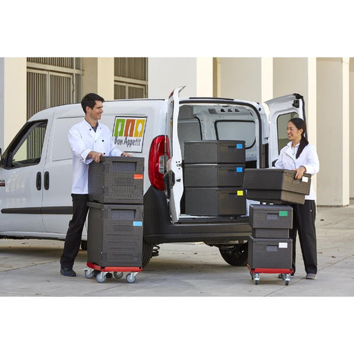 Cam GoBox Full-Size Top Loader 4" Deep Black Cambro