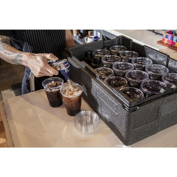 Cam GoBox Full-Size Top Loader 4" Deep Black Cambro