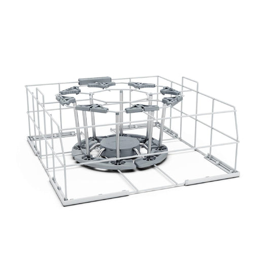 Bottle rack for washing bottles used by restaurants serving their own water.