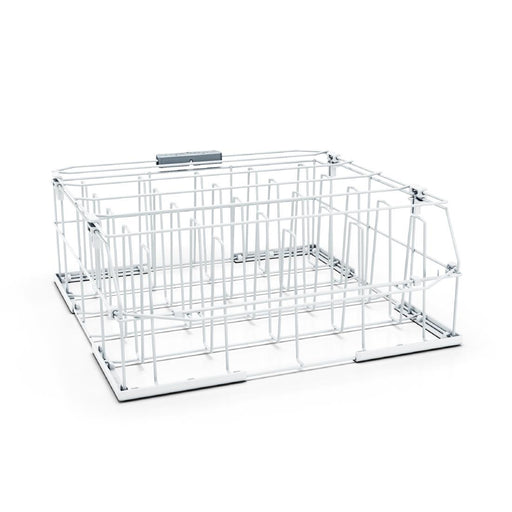 Specially designed rack for washing reusable plastic cups.