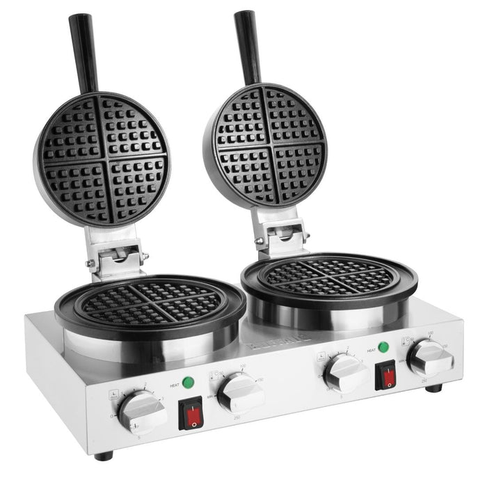 Buffalo Double Round Belgian Waffle Maker Buffalo