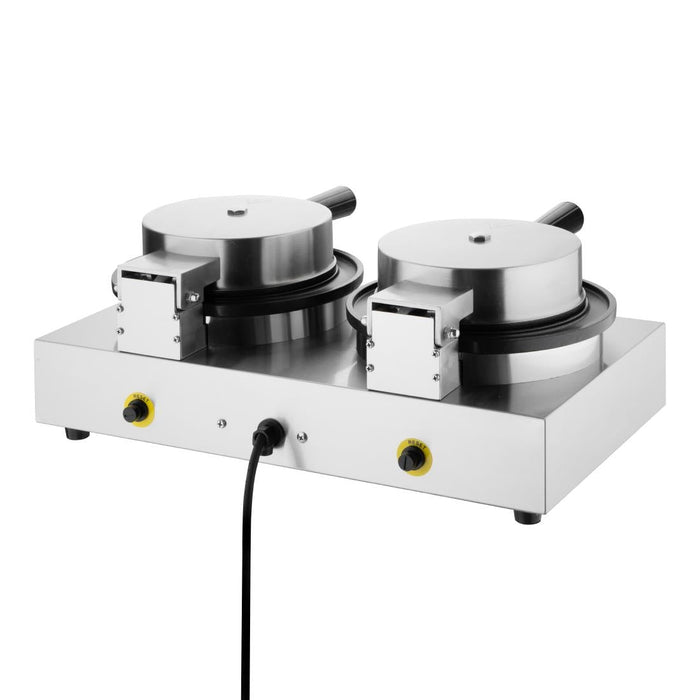 Buffalo Double Round Belgian Waffle Maker Buffalo