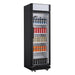 Nisbets Essentials Upright Display Cooler Black with Light Box - 354Ltr Nisbets Essentials