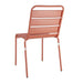 Bolero Amalfi Slatted Steel Side Chairs Terracotta (4 Pack) Bolero