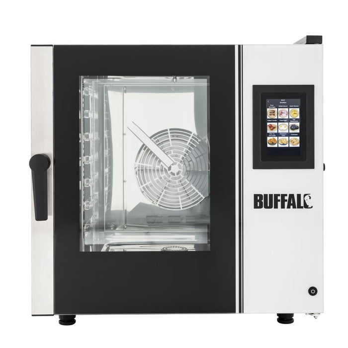 Buffalo Freestanding Smart Touchscreen Combi Oven 7x GN 1/1 with Installation Kit & Extraction Hood Buffalo