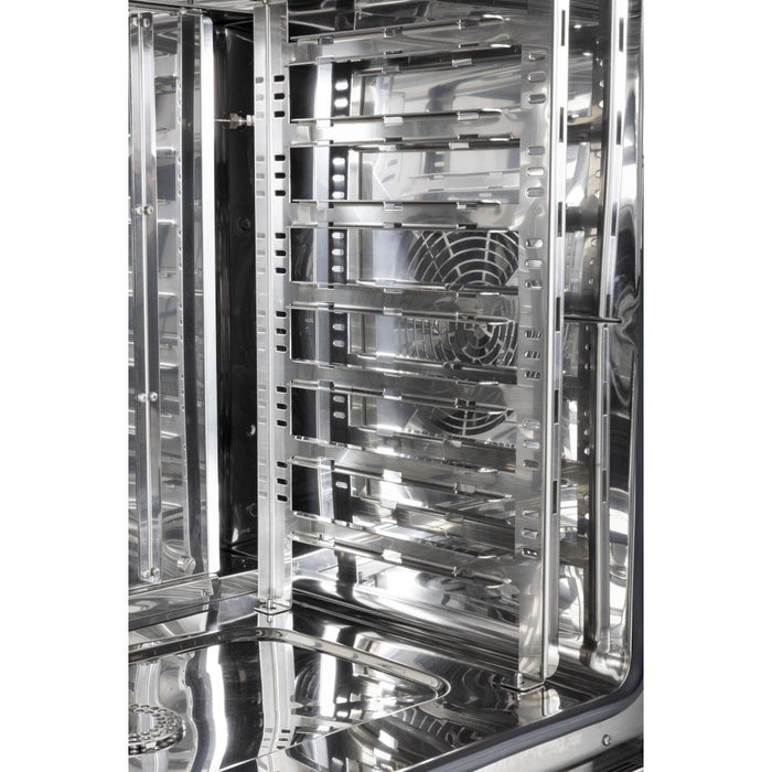 Buffalo Freestanding Smart Touchscreen Combi Oven 7x GN 1/1 with Installation Kit & Extraction Hood Buffalo