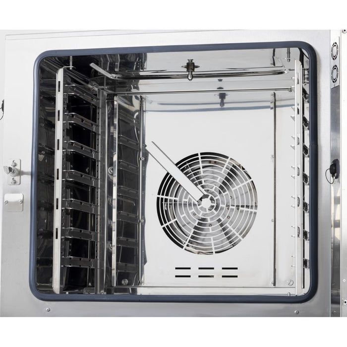 Buffalo Freestanding Smart Touchscreen Combi Oven 7x GN 1/1 with Installation Kit & Extraction Hood Buffalo